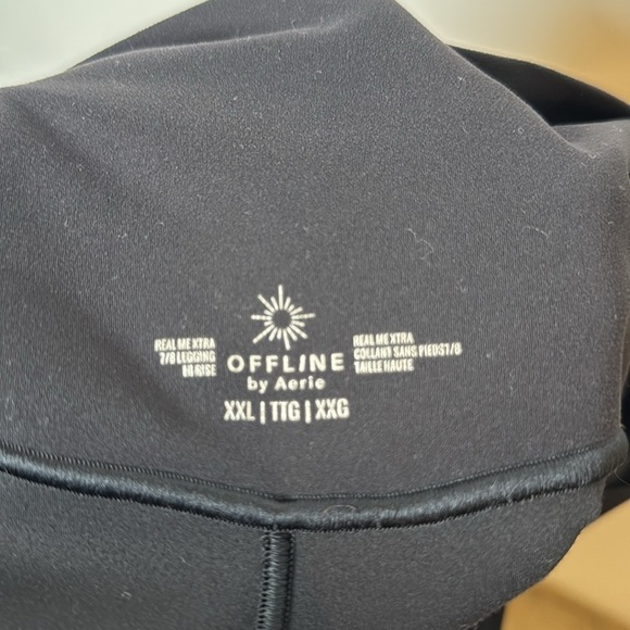 Offline by Aerie Women's Plus Real Me Xtra 7/8 Legging Mid Rise Cross Waist XXL - Picture 9 of 10